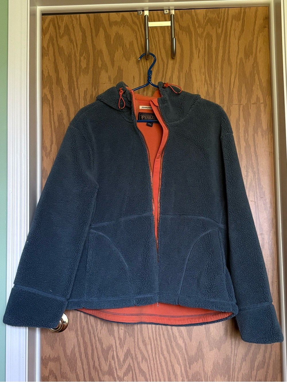 Pendleton Palisade Hooded Fleece Jacket in Storm Blue
